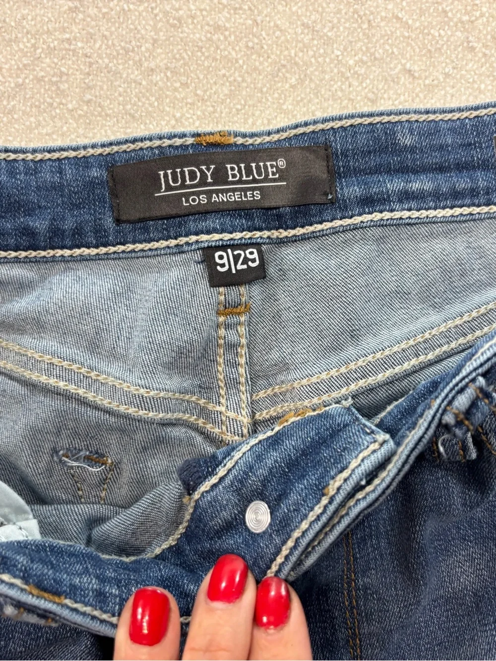 Judy Blue Straight Fit Jeans Womens Size 9/29 Medium Wash Stretch Denim - Picture 4 of 7